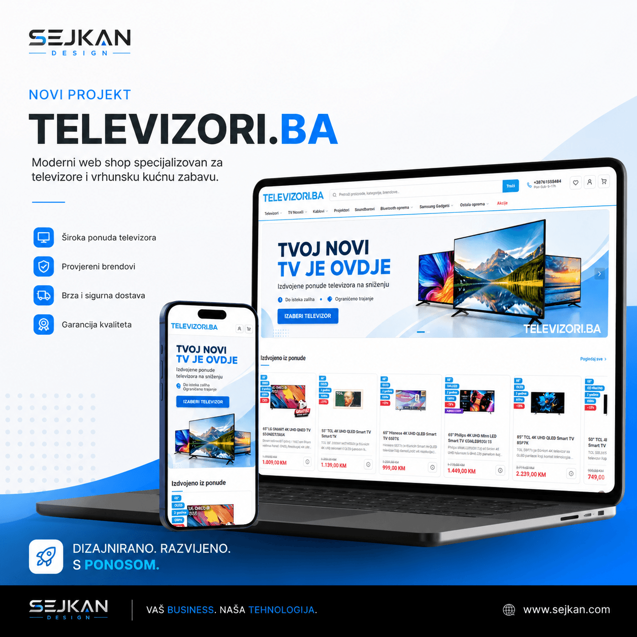 Televizori.ba – specijalizovani e-commerce shop